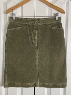 Vtg Jones Sport Corduroy Stretch Skirt Women’s 6 Green Cotton y2k Cabin Academia